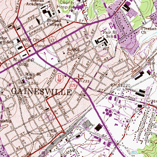 Topographic Map of Saint John Baptist Church, GA