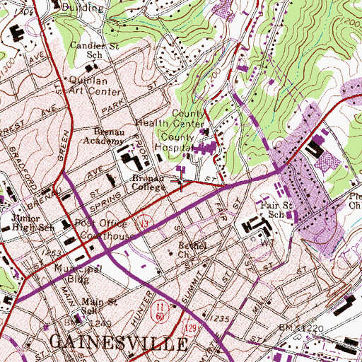 Topographic Map of Saint Michaels Catholic Church, GA