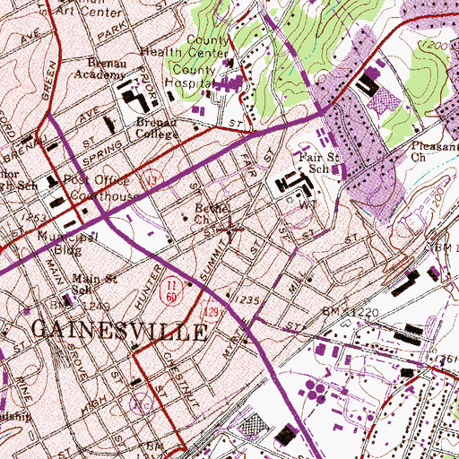 Topographic Map of Saint Paul African Methodist Episcopal Church, GA