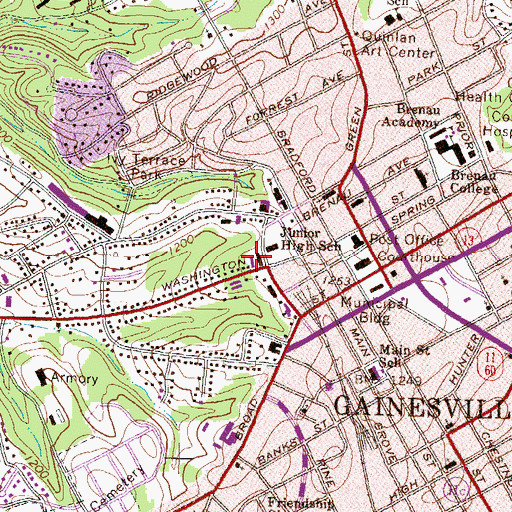 Topographic Map of Saint Paul United Methodist Church, GA