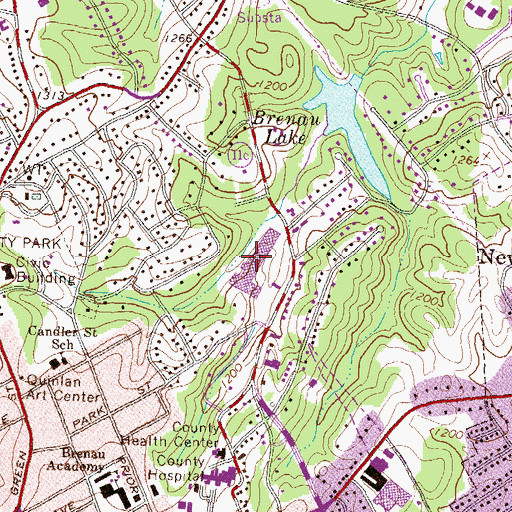 Topographic Map of Sherwood Plaza Shopping Center, GA