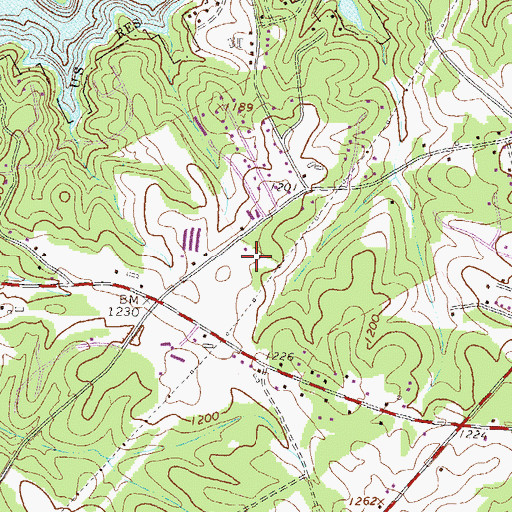 Topographic Map of Southgate, GA