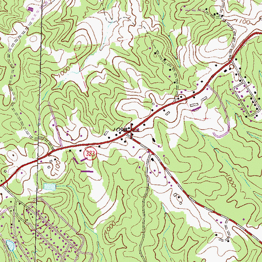 Topographic Map of Tadmore Church (historical), GA