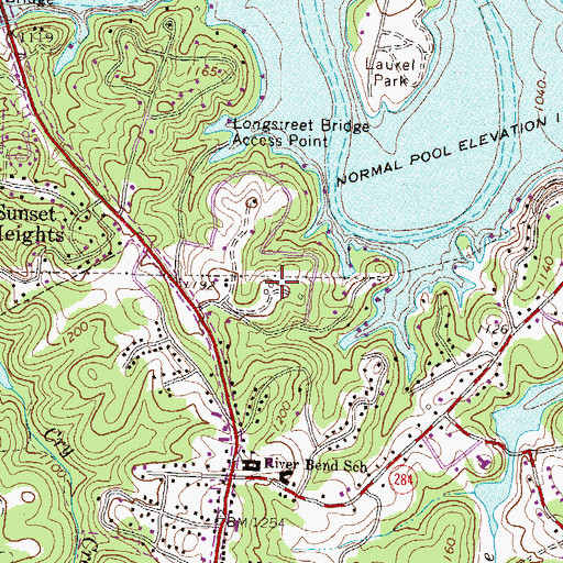 Topographic Map of Tapawingo, GA