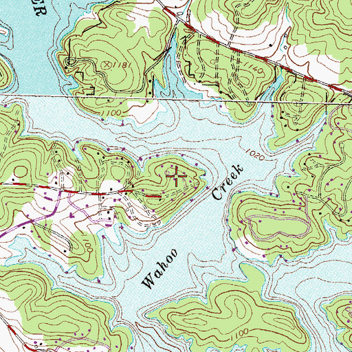 Topographic Map of The Bluffs, GA