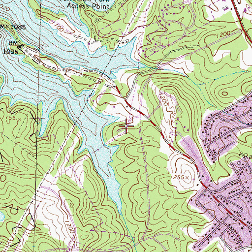 Topographic Map of Waterford, GA