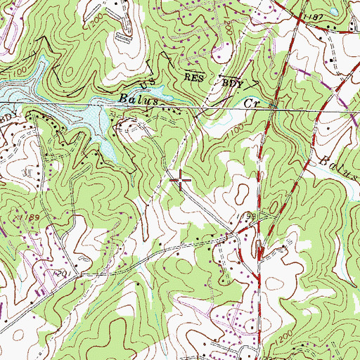 Topographic Map of Waverly Way, GA