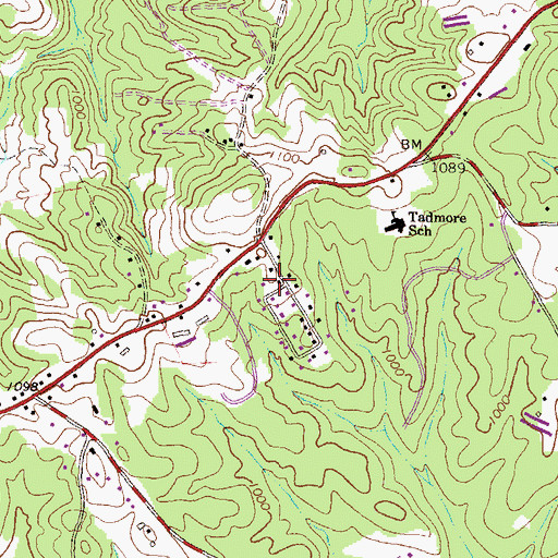 Topographic Map of Welcome Home Church, GA