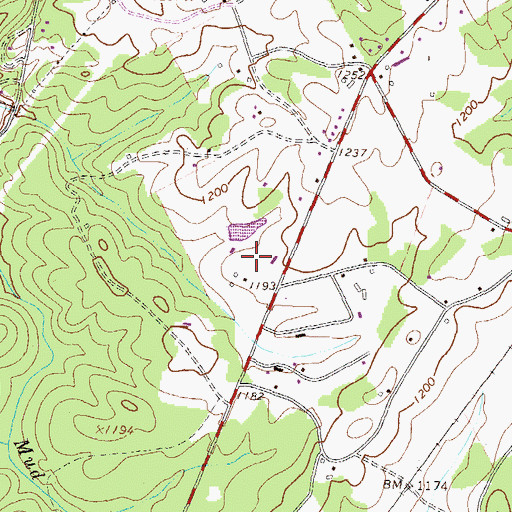 Topographic Map of West Hall High School, GA