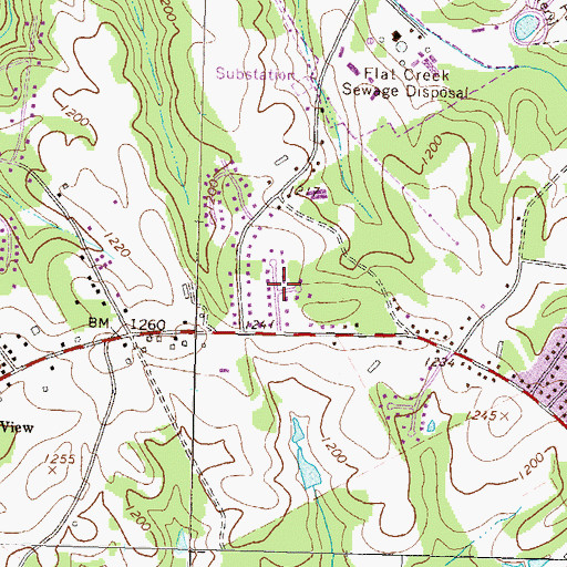 Topographic Map of Westgate, GA