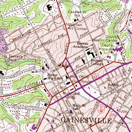 Topographic Map of Westminster Presbyterian Church, GA