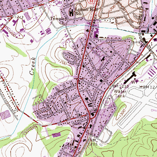 Topographic Map of Westside, GA