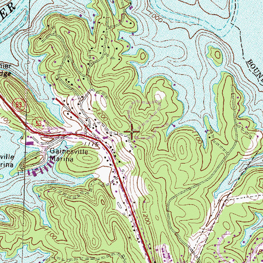 Topographic Map of White Sands, GA