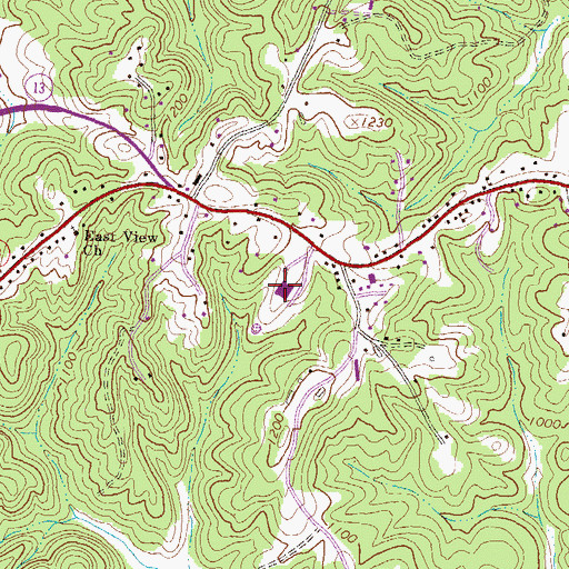Topographic Map of White Sulphur Elementary School, GA