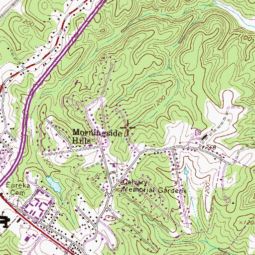 Topographic Map of Wild Fern, GA