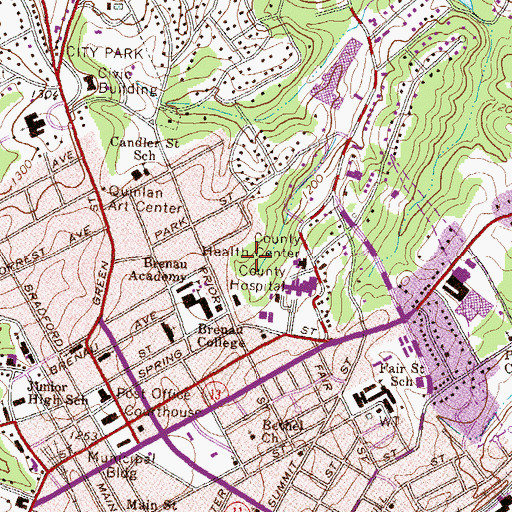Topographic Map of Yonah Park, GA
