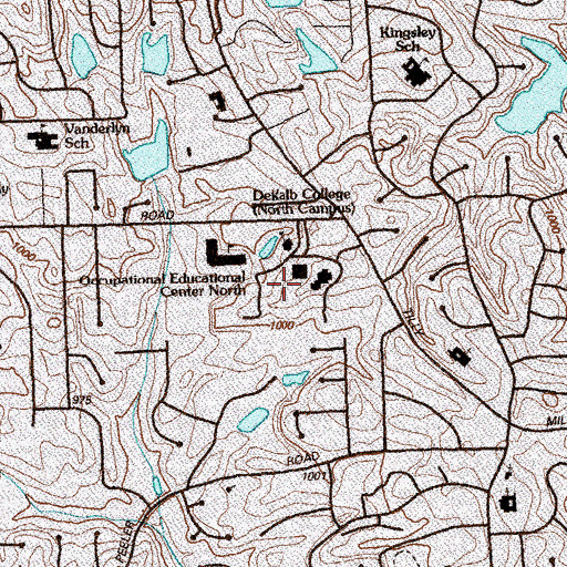 Topographic Map of Gergia Perimeter College Dunwoody Campus, GA