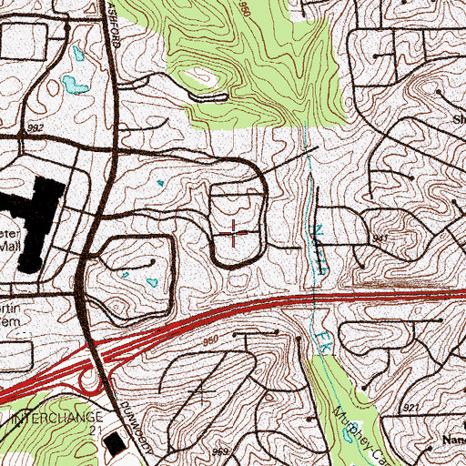 Topographic Map of Perimeter Business Park, GA
