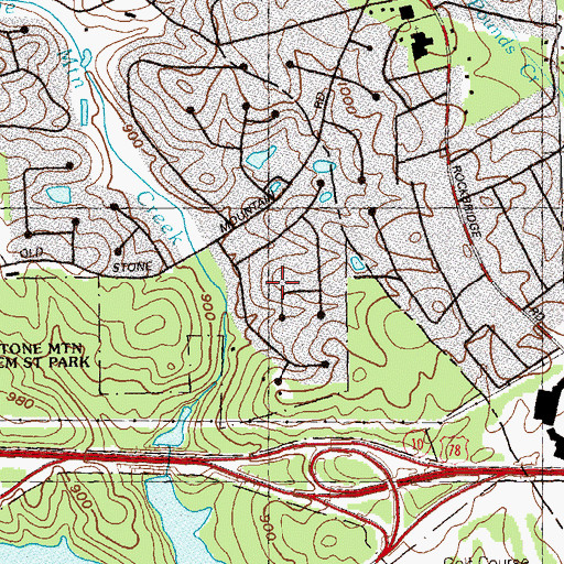 Topographic Map of Brentwood, GA