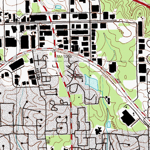 Topographic Map of Brook Hollow, GA