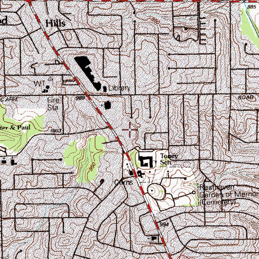 Topographic Map of Candler Plaza Shopping Center, GA