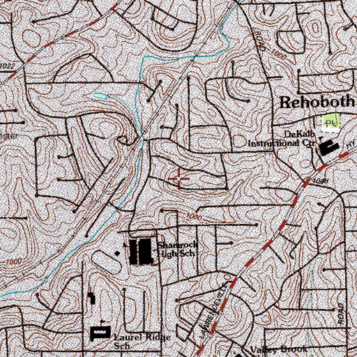 Topographic Map of Country Squire Acres, GA