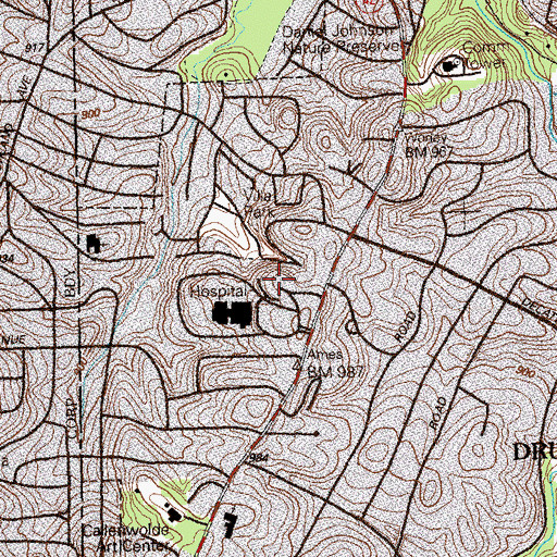 Topographic Map of Georgian Clinic, GA