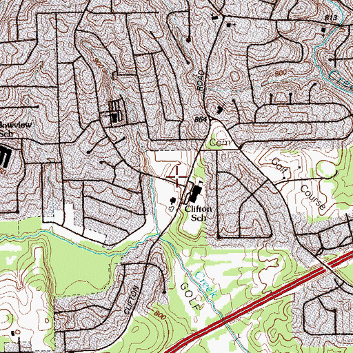 Topographic Map of Gresham Park, GA