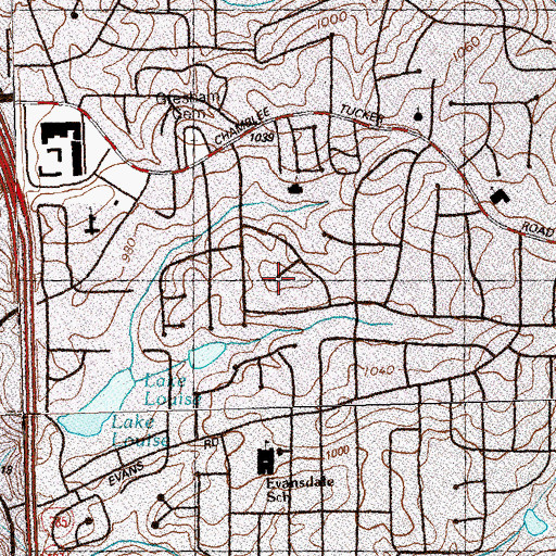 Topographic Map of Habersham, GA