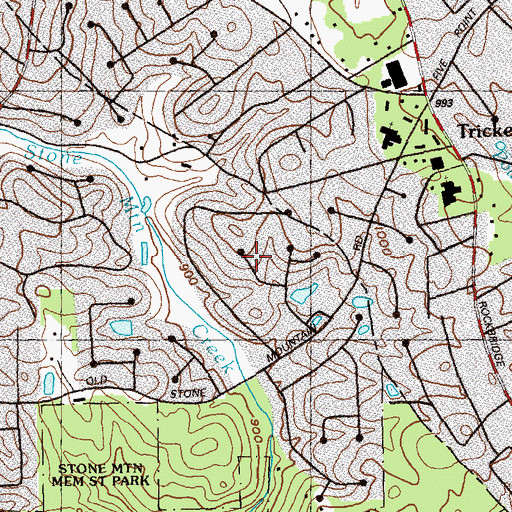 Topographic Map of Kings Mountain, GA