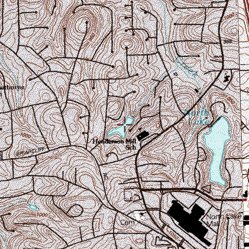 Topographic Map of Kingscliff Lake, GA
