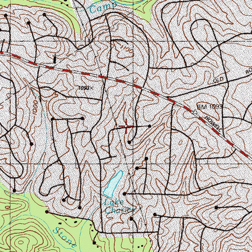Topographic Map of Patriots Hill, GA