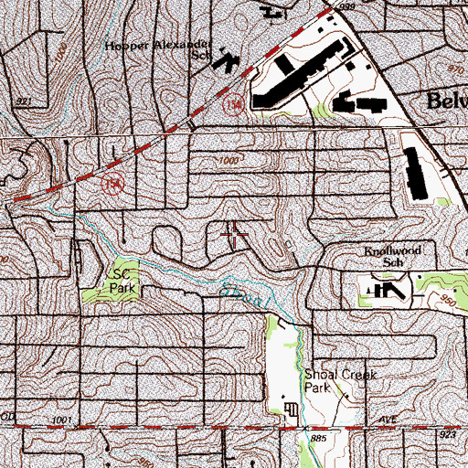 Topographic Map of Santa Monica Park, GA