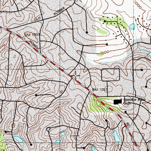 Topographic Map of Silver Hill School (historical), GA