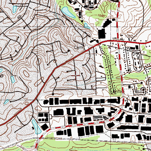 Topographic Map of Sterling Acres, GA