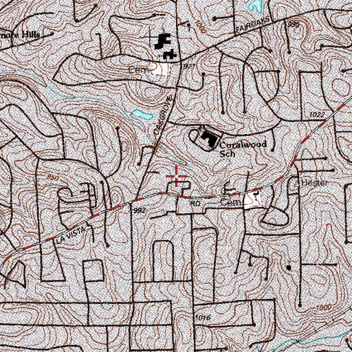 Topographic Map of Vista Grove Plaza Shopping Center, GA