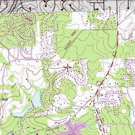 Topographic Map of Biffle Road Elementary School, GA