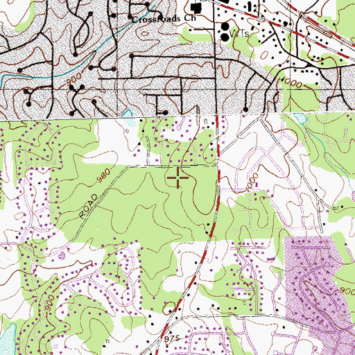 Topographic Map of Biffle Road Park, GA