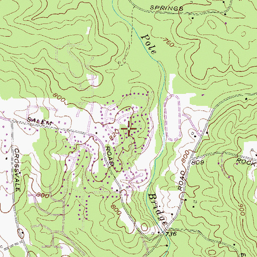 Topographic Map of Bramblewood, GA