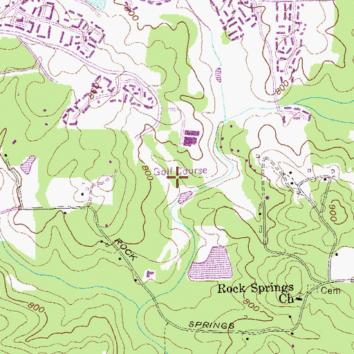 Topographic Map of Fairington Golf Course, GA