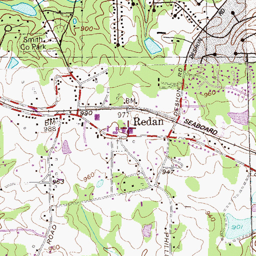Topographic Map of Redan Elementary School, GA