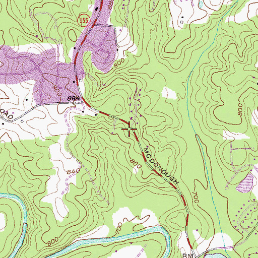 Topographic Map of Snapfinger Church, GA