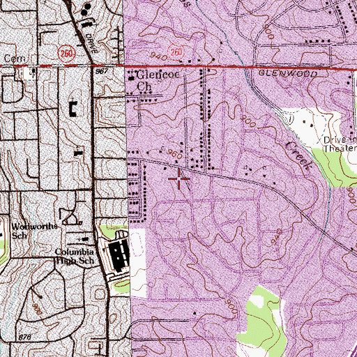 Topographic Map of Snapfinger Elementary School, GA