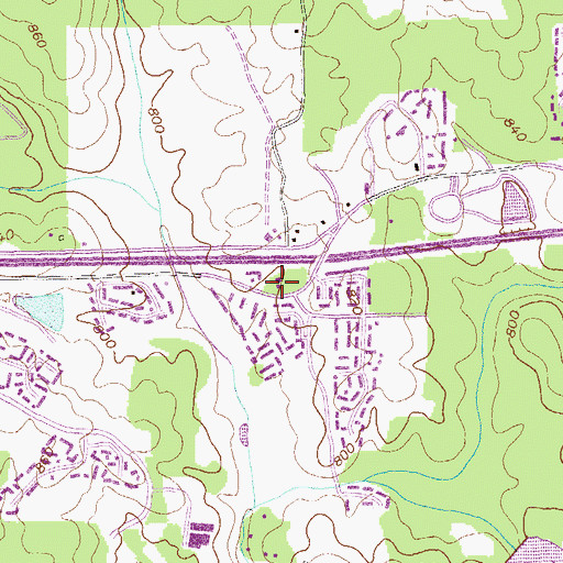 Topographic Map of Tiburon Shopping Center, GA