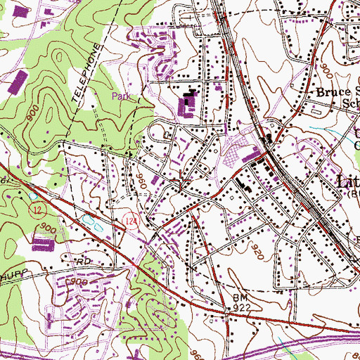 Topographic Map of Antioch Baptist Church (historical), GA