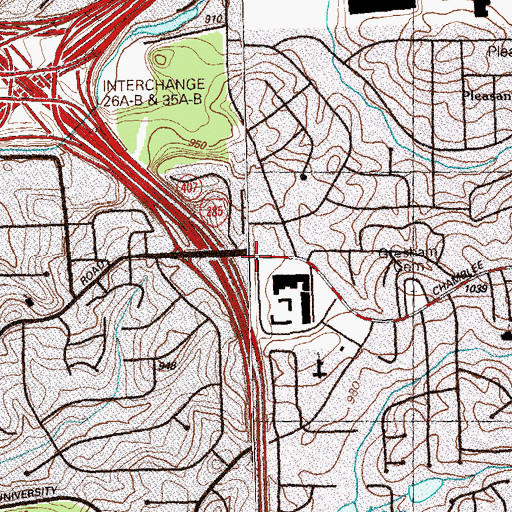 Topographic Map of Embry Hills Station Atlanta Post Office, GA