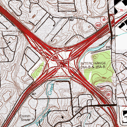 Topographic Map of Exit 26, GA