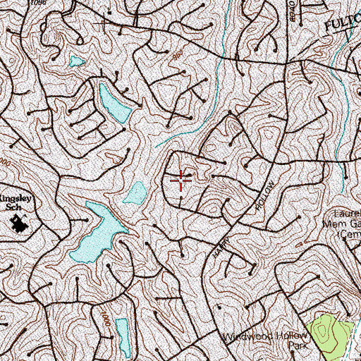 Topographic Map of Fox Hollow, GA