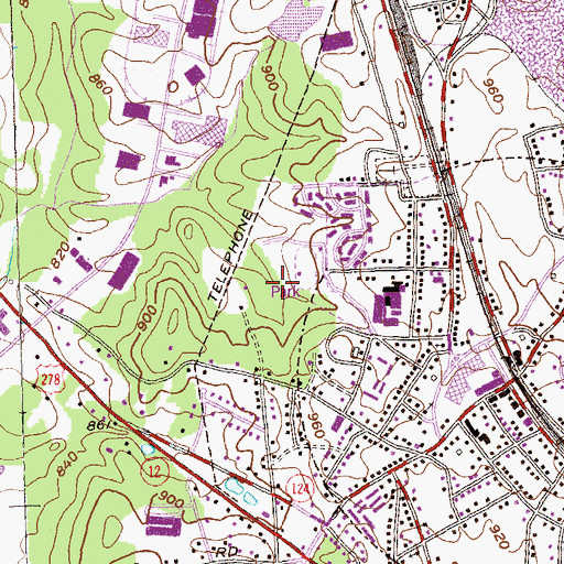 Topographic Map of Lithonia Community Park, GA