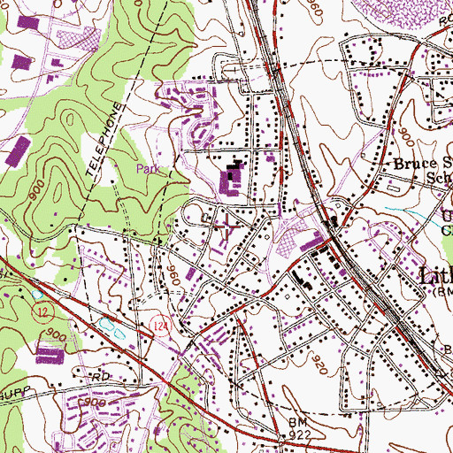 Topographic Map of Lithonia Health Center, GA